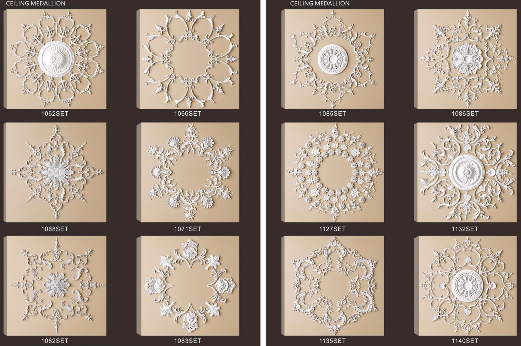 Ceiling Medallion 023 Size: 80cm diameter Material: Polyurethane (PU) from Ceiling Medallion category | PU decorative materials manufacturer from Dongguan, China
