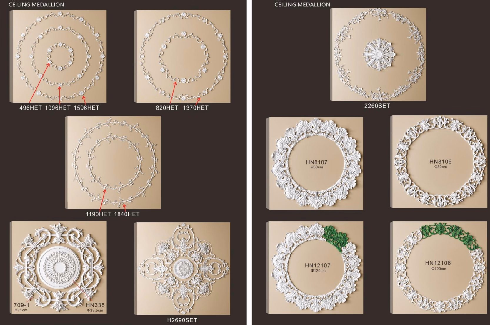 Ceiling Medallion 028 Size: 60cm diameter Material: Polyurethane (PU) from Ceiling Medallion category | PU decorative materials manufacturer from Dongguan, China
